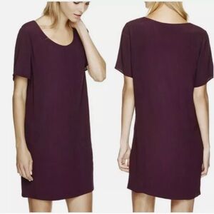 Aritzia Wilfred Free Tiegen Plum Short Sleeve casual Dress, Size Medium